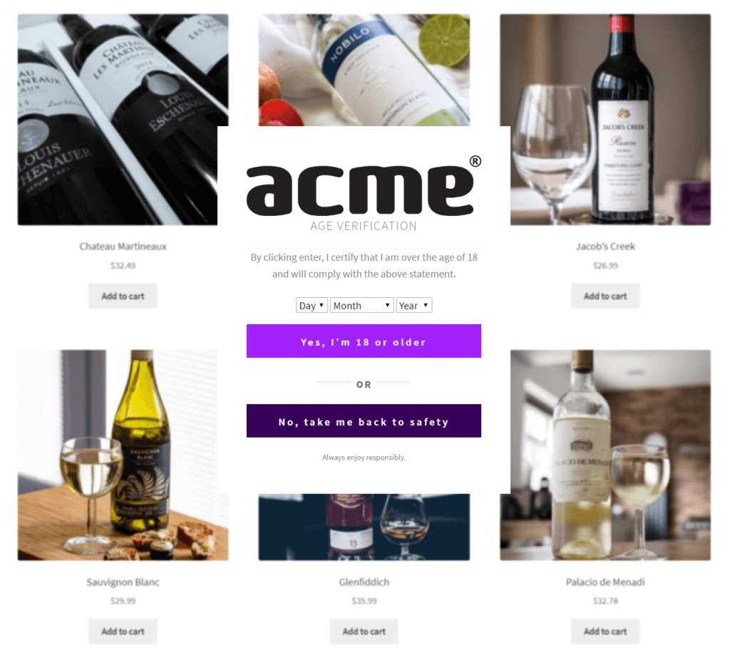 agy woocommerce alcohol store