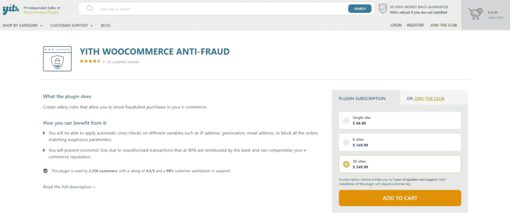 YITH WooCommerce Anti Fraud