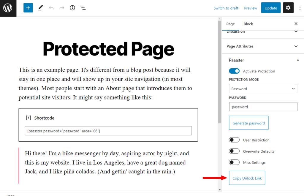 restrict page access to logged-in users