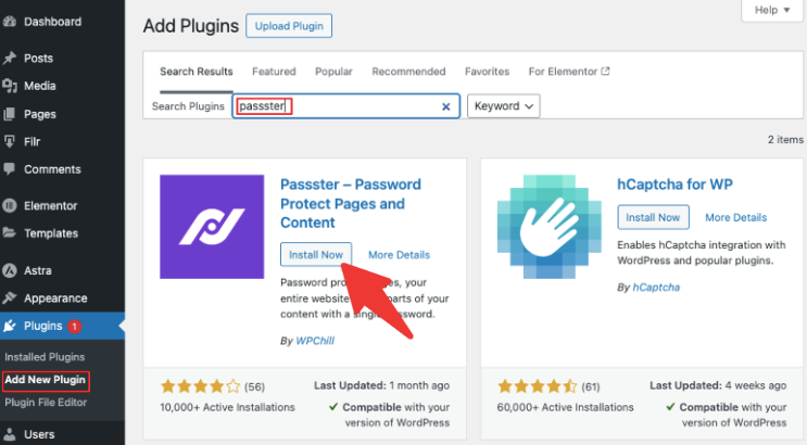 add passster plugin, password protect pdf files
