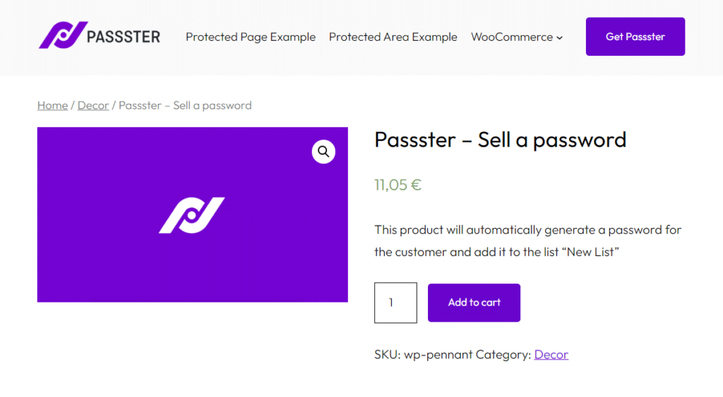 sell password woocommerce