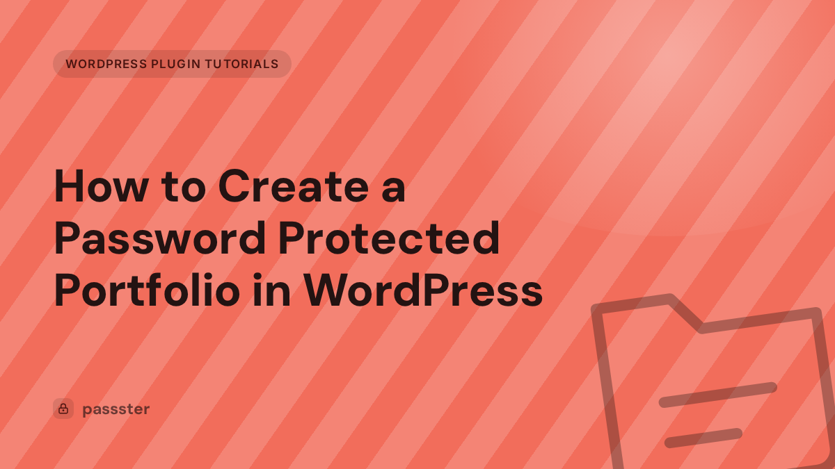 How to Create a Password Protected Portfolio in WordPress